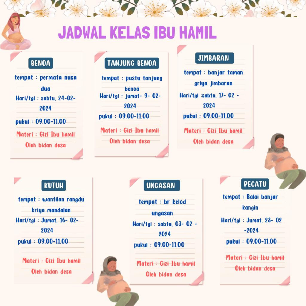 Jadwal Kelas Ibu Hamil Februari 2024 Puskesmaskutaselatan Badung 